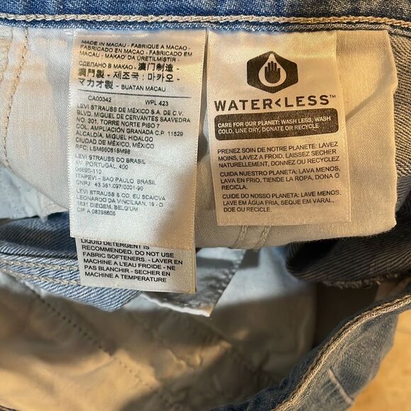 Levi's Premium Loose Cargo Denim Jeans Cotton Hemp Blend Utility Size 25 - Picture 4 of 16